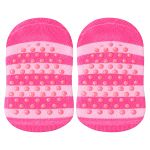 Kit Meia Sapatilha e Joelheira Antiderrapante atoalhada Ursa Rosa - Lupo