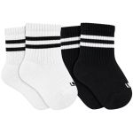 Kit 2 Meias Soquete Cano Médio Listras Branco Preto - Lupo