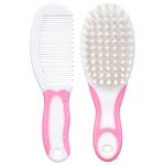 Kit Pente e Escova Rosa (0m+) - Pais e Filhos
