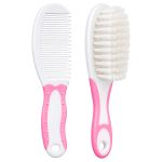 Kit Pente e Escova Rosa (0m+) - Pais e Filhos