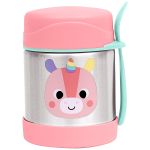 Pote Térmico Inox Parede Dupla com Talher BubaZoo Unicórnio 320ml (6m+) - Buba