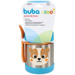 Pote Térmico Inox Parede Dupla com Talher BubaZoo Cachorro 320ml (6m+) - Buba