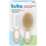 Escova e Pente Cerdas Naturais Bege (0m+) - Buba