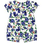 Macacão curto em cotton Mirtilo - Up Baby