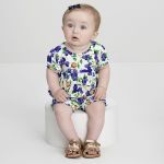 Macacão curto em cotton Mirtilo - Up Baby