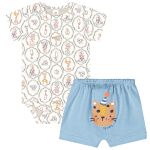 Body curto c/ Bermuda em suedine Circo - Up Baby