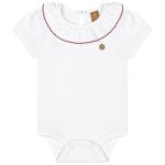 Jardineira c/ Body curto em algodão Xadrez Vermelho - Up Baby