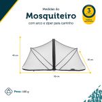Mosquiteiro com Arco e Zíper para Carrinho - Safety 1st