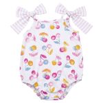Body Romper Banho de Sol em cotton Cerejinhas - Tip Top