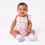 Body Romper Banho de Sol em cotton Cerejinhas - Tip Top
