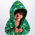 Roupão c/ Capuz atoalhado Tubarões Verde - Tip Top