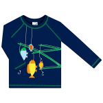 Conjunto de banho Tubarões: Camiseta Surfista + Boné + Sunga - Tip Top