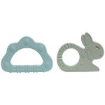 Kit 2 Mordedores de Silicone Texturizado Piccolo Azul e Verde (4m+) - Infanti