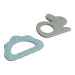 Kit 2 Mordedores de Silicone Texturizado Piccolo Azul e Verde (4m+) - Infanti