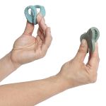 Kit 2 Mordedores de Silicone Texturizado Piccolo Azul e Verde (4m+) - Infanti