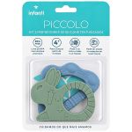Kit 2 Mordedores de Silicone Texturizado Piccolo Azul e Verde (4m+) - Infanti