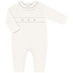 Macacão Longo c/ golinha em algodão Pima Peruano Cavalinhos Natural Marfim - Up Baby