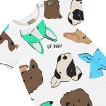 Macacão curto em meia malha Cachorrinhos - Up Baby