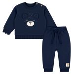 Blusão c/ Calça em molecotton Ursinho Azul - Up Baby