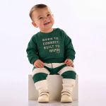 Blusão c/ Calça em molecotton Verde Posy - Up Baby
