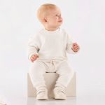 Blusão c/ Calça em molecotton Nature Marfim - Up Baby