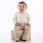 Body longo c/ Calça em suedine Cavalinhos Xadrez - Up Baby