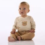 Body longo c/ Calça em suedine Ursinho - Up Baby