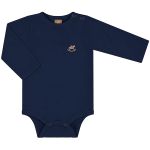 Body longo c/ Calça em malha térmica UV FPS +50 Azul Marinho - Up Baby