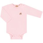 Body longo c/ Calça em malha térmica UV FPS +50 Rosa Claro - Up Baby