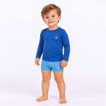 Sunga Boxer c/ proteção UV FPS +50 Azul Claro - Up Baby