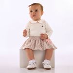 Body longo c/ Saia em malha tweed Rosa - Up Baby
