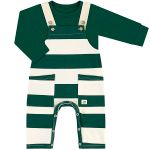 Jardineira c/ Body longo em molecotton Verde Posy - Up Baby