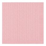 Manta em tricot Trançado Rosa Mousse - Mini & Co.