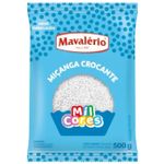 Confeito Miçanga Crocante Branca Mil Cores 500g Mavalerio