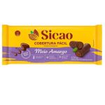 Cobertura em Barra Fracionada Meio Amargo 1 kg -Sicao