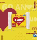 Caixa de Paçoca Amor  Quadrada 30 unidades 540g - Arcor 