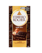 Ferrero Rocher Tablete Dark 55% Com Avelã 1 Unidade 90g