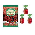 Bala Recheada Morango Polpa Natural - Dori - Pcte 600g