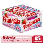 Bala Dura Fruitella 41g Van Melle Morango Com Creme De Leite