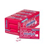 Bala Pastilha Mentos Kiss Morango  Latinha Caixa C/12