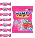 Bala Freegells Morango  Refrescante 584g - Riclan