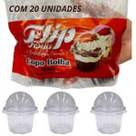 Copo Bolha  Com Tampa  Kit  20 Unidades  100 Ml