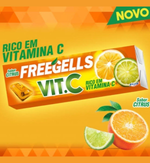 Display Bala Drops Freegells Citrus Vitamina C 12Un 27,9g