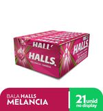 Display Halls Melancia Caixa com 21unx28g