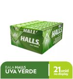 Display Halls Uva Verde Caixa com 21unx28g
