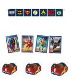 Kit Festa Liga Da Justiça - Decoração Festcolor 62 Peças