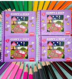 Livro de Colorir Comfy  & Cozy 96 Fls  Capa Holográfica