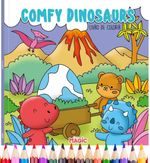 Livro de Colorir Comfy Dinosaurs Infantil 48 Pgs