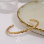 BRACELETE COURBE BANHADO EM OURO 18K 
