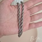 CHOKER CORDÃO BAIANO 5MM ROBUSTO BANHADO EM RÓDIO